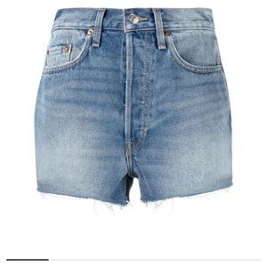 Re/Done High Rise Denim Shorts